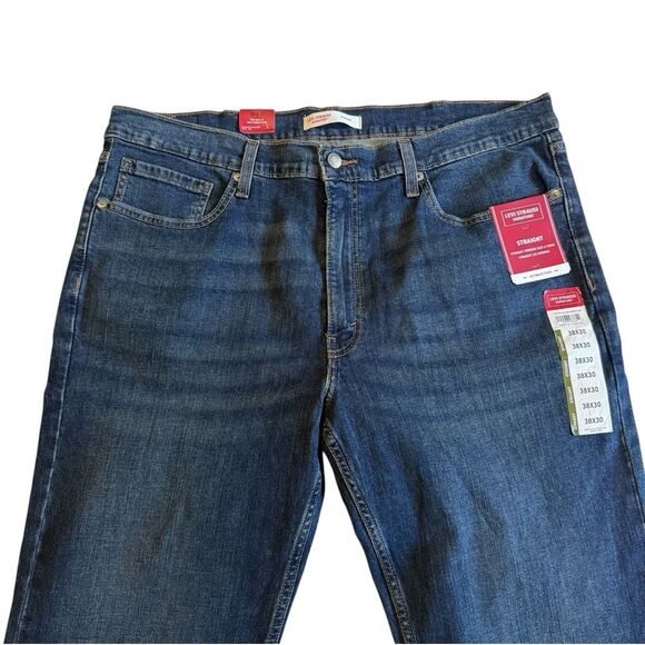 Levi’s Levi Strauss Signature Straight Denim Blue Jeans Men’s Sz 38x30 NWT - Picture 2 of 9